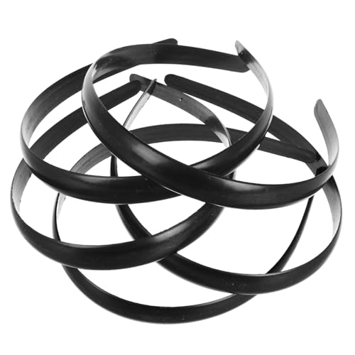 Gatuida 50 Stück Schwarze Einfache Haarreifen Kunststoff Haarschmuck Stirnband für Mädchen Alltag und Party von Gatuida