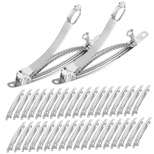 Gatuida 50 Stück Teiliges Metall Französische Haarspangen Robuste Federverschluss Clips aus Legierung Einfache Bedienung Vielseitig für DIY Haarschmuck Geeignet für Feines Haar und Damen von Gatuida