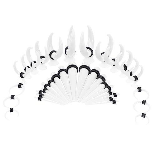 Gatuida 50stücke Ohrhänger Ohrdehnung Ohrhörer Schmuck Für Ohrpiercing Stretching Kit Für Männer Frauen von Gatuida