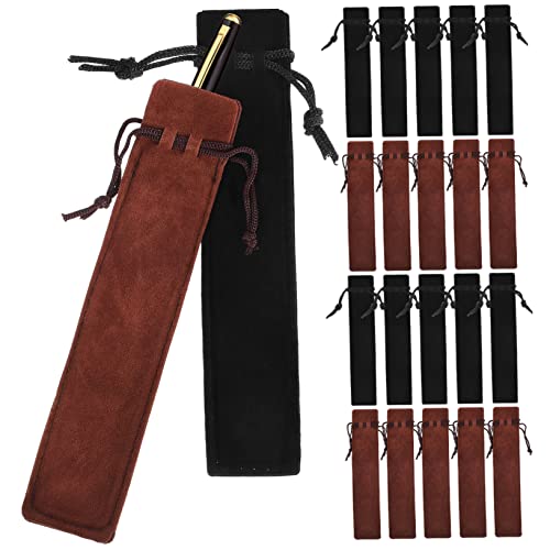 Gatuida 50Stücke Velvet Stiftbeutel Multifunktionale Stifthülsen für Schul und Bürobedarf mit Kordelzug Schutz von Schreibgeräten von Gatuida