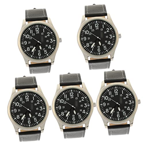 Gatuida Robuste Armbanduhr Herren 5pcs Schwarzes Handgelenk Verschleißfestes Geschäft Robuste Tragbare Uhr Herren Zubehör Zart Leuchtend von Gatuida