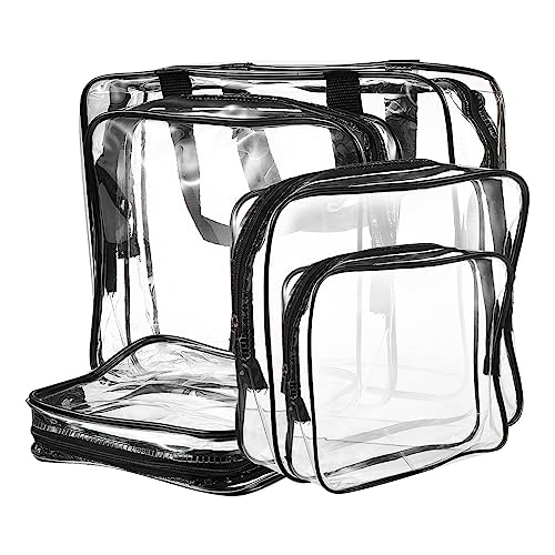 Gatuida 5stücke Transparente Kosmetiktasche Mit Reißverschluss Damen Reise Schminktasche Aus PVC Material Für Kosmetika Toilettenartikel Und Beautyprodukte Im Bad Oder Unterwegs von Gatuida