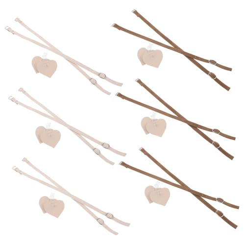 Gatuida 6 Paar Abnehmbare Fake Schuhriemen für Damen High Heels mit Rutsch Bügeln Verstellbare Knöchelriemen für Sicheren Halt bei Locker Sitzenden Schuhen von Gatuida