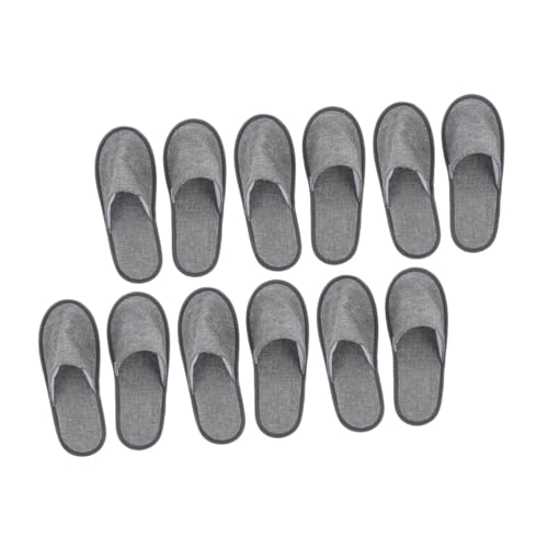 Gatuida 6 Paare Faltbare Portable Hausschuhe Unisex Reisefreundliche nicht Wegwerfbare Slipper für Hotel Reise Kurzurlaub Platzsparendes Design Universalgröße für Damen und Herren von Gatuida