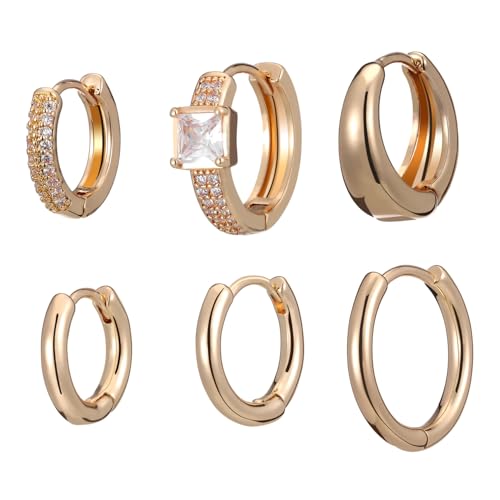Gatuida 6 Paare Kleine Vergoldete Creolen Ohrringe Kupfer Damen Hoop Earring Zarte Runde Ohrhaken Schmuck Vielseitig Modisch Langlebig Gatuida 6 Paare Kleine Vergoldete Creolen Ohrringe Kupfer Damen Hoop Earring Zarte Runde Ohrhaken Schmuck Vielseitig Modisch Langlebig von Gatuida