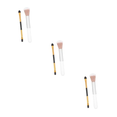 Gatuida 6 Stk Make-up Pinsel Lidschattenpinsel Für Mädchen Make-up-pinsel Für Frauen Foundation-pinsel Creme-concealer-pinsel Brauenbürste Abgewinkelt Fräulein Holzgriff Plastik von Gatuida