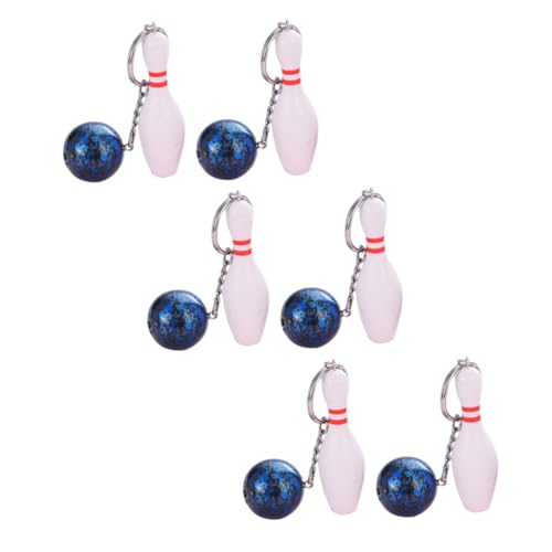 Gatuida 6 Stück Bowling Schlüsselanhänger Sport Souvenir Bowling Anhänger Zufallsfarbe Stilvoll Praktisch Multifunktional für Schlüssel Taschen Rucksack und Auto Zufällige Farbe von Gatuida