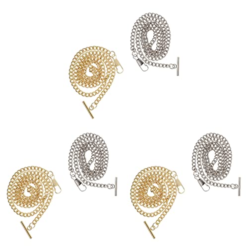 Gatuida 6 Stück Damen Golden + Splittertasche Jeans Kleidung Goldene Clipuhr für T-Bar Cowboy Metalldekoration Dekorativer Verschluss Spangen Vintage Gürtelketten Fob Schickes Goldenes von Gatuida