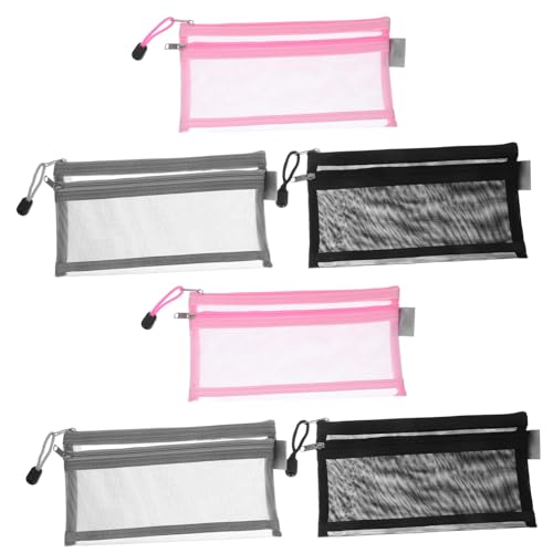 Gatuida 6 Stück Doppellagige Nylon Mesh Reißverschluss Tasche Transparente Federmäppchen Organizer Vielseitig für Schule Büro Kosmetik Leicht und Robust Klarer Überblick Sicherer Gatuida 6 Stück Doppellagige Nylon Mesh Reißverschluss Tasche Transparente Federmäppchen Organizer Vielseitig für Schule Büro Kosmetik Leicht und Robust Klarer Überblick Sicherer von Gatuida