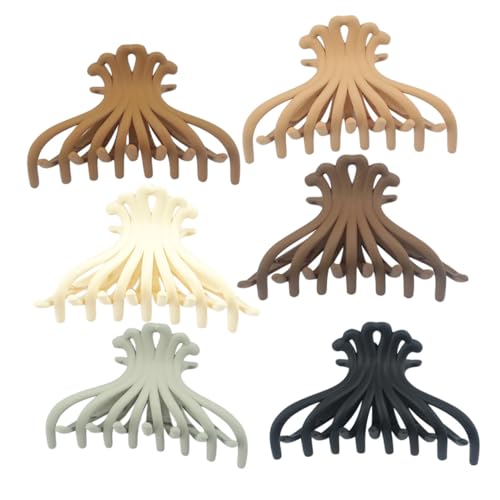 Gatuida 6 Stück Große Haarklammern für Dickes Haar Robuste Kunststoff Haarkralle Minimalistischer Haarschmuck Rutschfest und Vielseitig für Frauen zum Styling und Fixieren bei Alltag und von Gatuida