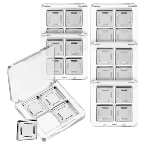 Gatuida 6 Stück Leere Lidschatten Palette Quadratische Make Up Palette aus Robustem Kunststoff Organizer für Lidschatten und Lippenstift Mehrere Fächer für Täglichen Gebrauch von Gatuida