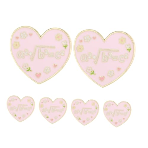 Gatuida 6 Stück Legierungsbroschen Herzform Leicht und Vielseitig für Mäntel Schals Pullover und Taschen Sicherer Ansteckverschluss Modisches Accessoire für Valentinstag und Hochzeiten von Gatuida