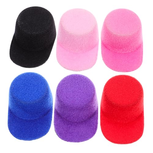 Gatuida 6 Stück Mini Baseballmützen aus EVA für DIY Bastelprojekte Kleine Puppenhüte Vielseitige Haarschmuck Accessoires Farbig Geeignet für Puppenhäuser und Dekoration von Gatuida