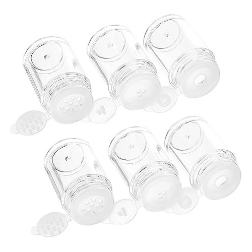 Gatuida 6 Stück Nachfüllbare Puderflasche Mini Loose Powder Container für Reisen mit Sieb und Deckel für Glitzer und Lidschatten Platzsparend und Auslaufsicher von Gatuida