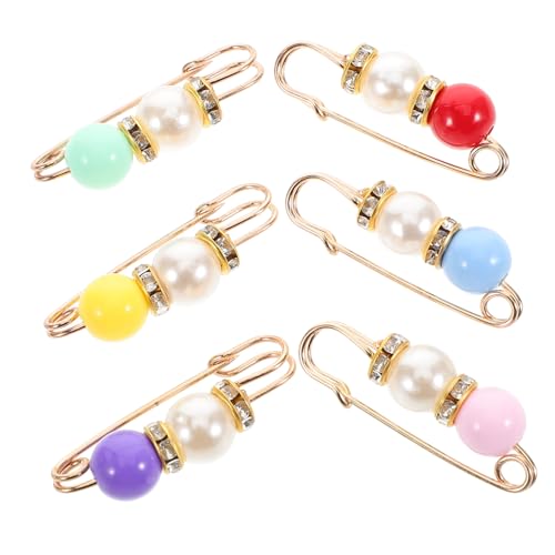 Gatuida 6 Stück Perlen Broschen Waist Tightener Clip für Damen Kleid und Hosenverkleinerer Vielseitige Kleidung Cinch Clips Einfach zu Befestigende Mode Accessoires in Farben von Gatuida