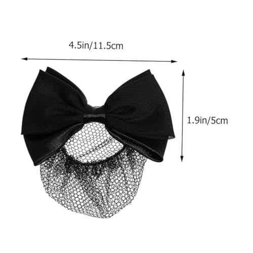 Gatuida 6 Stück Schwarzes Haarnetz mit Schleifen Design Feines Netz Haarschmuck für Damen Professionelles Haarnetz für Stewardess und Ballett Eleganter Knoten Haarschmuck für Alltag und von Gatuida