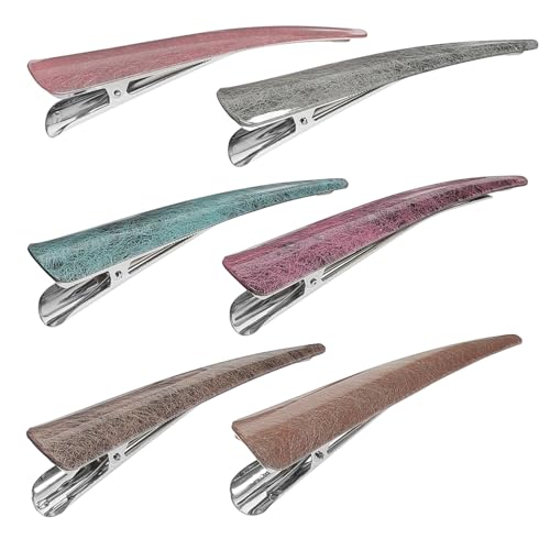 Gatuida 6 Stück Teiliges Acryl haarklammer Modische Ox horn optik Farbverlaufene Entenschnabel haarspangen Langlebig und Vielseitig für Damen und Mädchen als Stilvoller Haarschmuck von Gatuida
