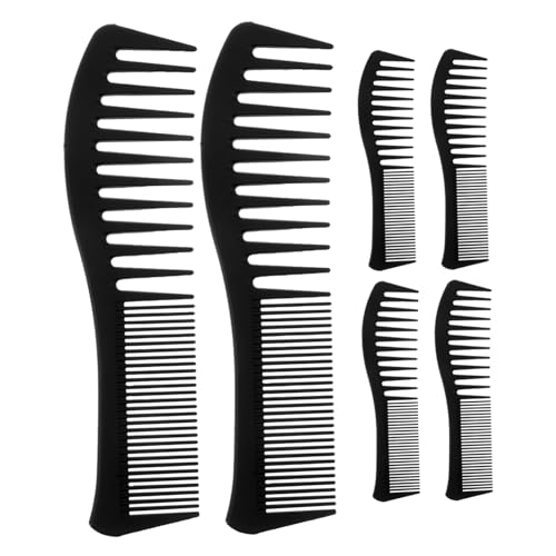 Gatuida 6stücke Doppelseitiger Haarkamm Mit Breiten Und Feinen Zähnen Für Damen Und Herren Hitzebeständig Zum Stylen Und Frisieren Fischförmiger Griff Für Bequemes Styling von Gatuida