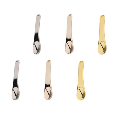 Gatuida 6 Stück Teiliges Beauty Löffel aus Langlebiger Zinklegierung Kompakte Kosmetikspatel für Augencreme und Gesichtsmaske Hygienisch Tragbar Glatte Oberfläche für Make up und von Gatuida