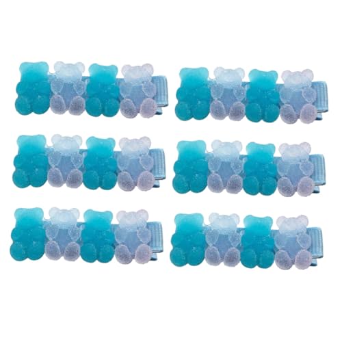 Gatuida 6 Stück Teiliges Blaue Haarklammern mit Süßem Design Langlebige Mädchen Haarspangen Alltagstauglich und Sicher für Festlichen Haarschmuck und Abendkleider von Gatuida