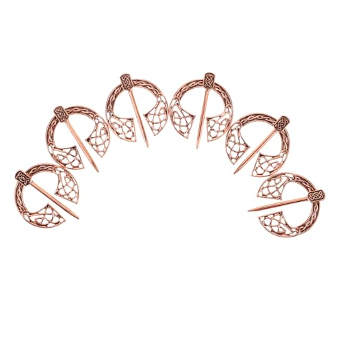 Gatuida 6 Stück Teiliges Broschen Langlebiger Legierung Mittelalterliche Anstecknadeln für Damen und Herren Einzigartige Retro Accessoires für Kostüme Schals Anzüge Vielseitig Kombinierbar von Gatuida