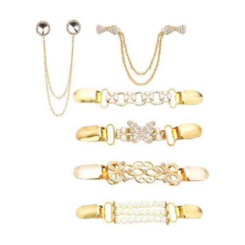 Gatuida 6 Stück Teiliges Damen Sweater Clips aus Langlebiger Legierung Modische Schal Kragenklammern Rutschfest und Fest Haltend Vielseitiges Accessoire für Pullover Strickjacken und von Gatuida