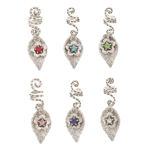 Gatuida 6stücke Dreadlocks Haar Ringe Zopf Schmuck Dreadlock Zubehör Haaranhänger Haarschmuck Für Frauen Flechtschmuck Haarmanschetten von Gatuida