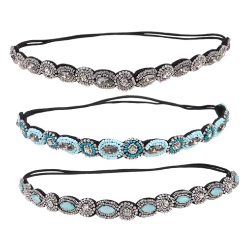 Gatuida 6 Stück Teiliges Elastisches Haarband mit Handgefertigten Strassperlen Vielseitiger Haarschmuck für Damen und Mädchen Elegant für Party und Alltag Robust und Komfortabel von Gatuida