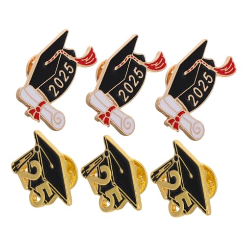 Gatuida 6 Stück Teiliges Graduation Lapel Pins Klassische Miniatur Abschlussmützen Broschen für Kleidung Rucksäcke und Accessoires als zur Graduierung von Gatuida