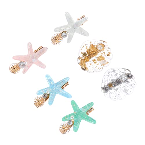 Gatuida 6 Stück Teiliges Haarschmuck mit Muschel und Seestern Bunte Haarspangen für Frauen Leicht Langlebig Vielseitig für Party Hochzeit Reise und Alltag Geeignet Hautfreundlich und von Gatuida