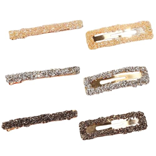 Gatuida 6 Stück Teiliges Haarspangen mit Glitzer haarklammern Elegante Haarschmuck accessoires für Frauen und Mädchen Geeignet für Dickes Glattes und Lockiges Haar für Party Reise und von Gatuida
