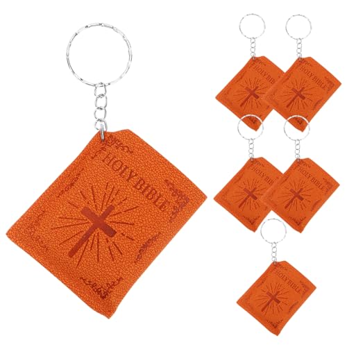 Gatuida 6 Stück Teiliges Kleine Bibel Schlüsselanhänger Leichtes Langlebiges Material Modisch Vielseitig für Frauen Taschen Schlüsselring Religiös Katholisch von Gatuida
