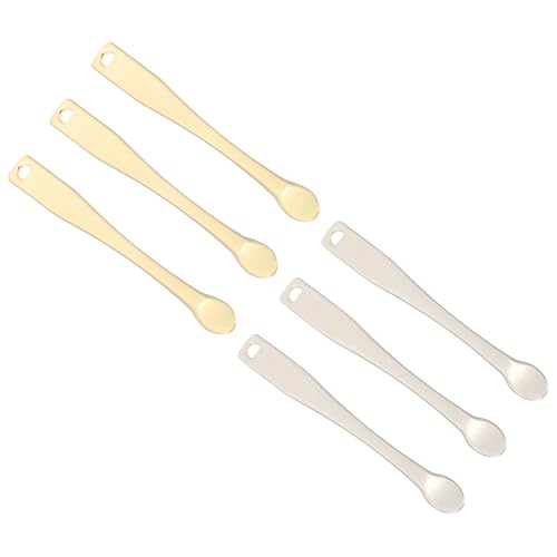 Gatuida 6 Stück Teiliges Kosmetikspatel aus Metall Ergonomische Creme löffel für Gesichtscreme und Make up Langlebige Glatte Oberfläche Praktische Anwendung für Hautpflegeprodukte von Gatuida