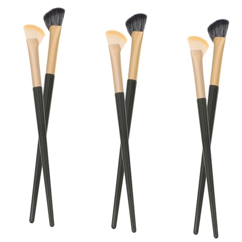 Gatuida 6 Stück Teiliges Lidschatten Concealer pinsel Schräger Augen make up pinsel für Präzise Anwendung Langlebig Kompakt Komfortabler Griff für Frauen und Mädchen von Gatuida
