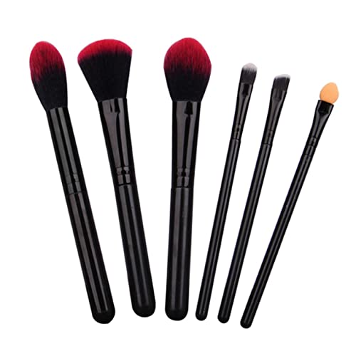 Gatuida 6 Stück Teiliges Make Up Pinselset mit Weichen Roten Borsten Lange Griffe Vielseitig für Lidschatten und Augenbrauen Langlebig Einfach zu Reinigen für Reisen und Tägliches von Gatuida