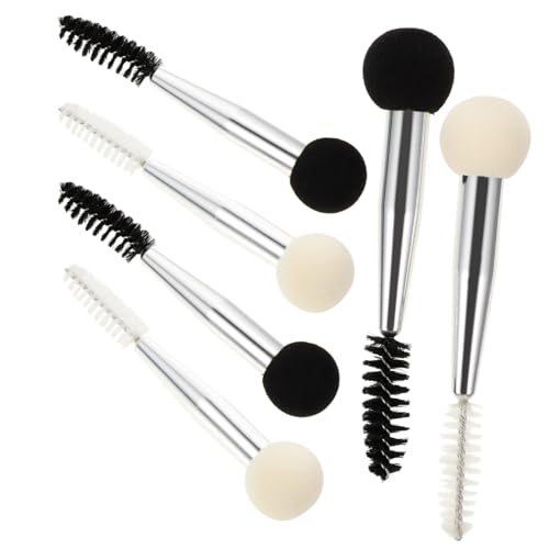 Gatuida 6 Stück Teiliges Make up Schwamm mit Doppelseitigen Wimpern Augenbrauenpinseln Mittelgroße Vielseitige Kosmetikpinsel für Concealer Brauenpomade Langlebiger Griff für Damen und von Gatuida