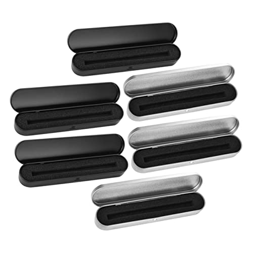 Gatuida 6 Stück Teiliges Metal Pencil Box mit Schwamm Innenfutter Rechteckige Stiftebox für Praktische Aufbewahrung für Stifte Füller und Bleistifte für Schule und Büro von Gatuida