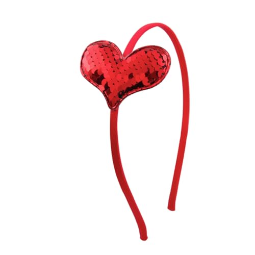 Gatuida 6 Stück Teiliges Pailletten Herz Haarband Leichtes Modisches Stirnband für Damen und Mädchen Komfortabler Stoffbezug Accessoire für Valentinstag Geburtstag und Party Auffälliger von Gatuida