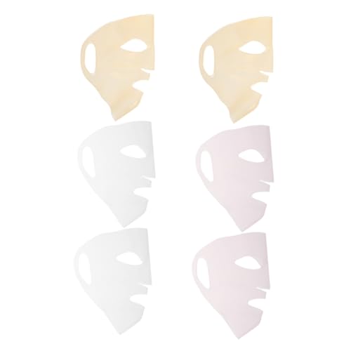 Gatuida 6 Stück Teiliges Silikon Gesichtsmaske Abdeckungen Wiederverwendbar Weich Komfortabel Feuchtigkeitsspeichernd Anti rutsch Für Erwachsene Hautpflege Zubehör In Rosa Transparent von Gatuida