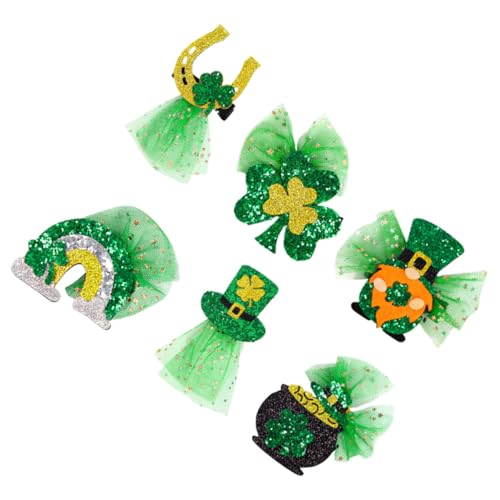 Gatuida 6 Stück Teiliges St Patricks Day Haarschmuck mit Bunten Kreativen Haarspangen für Mädchen Langlebige Party Haarklammern Festliche Schmuckclips für Kostüme und Feiern von Gatuida