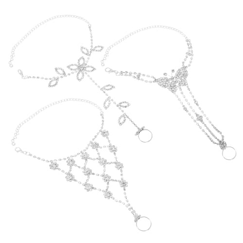 Gatuida 6 Stück Teiliges Strass Fußkettchen Damen Sommerlicher Schmuck Verstellbare Fußkette Barfuß Sandalen Elegant für Freundin Strand Hochzeit Party von Gatuida