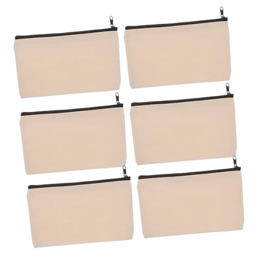 Gatuida 6stücke Bleistifttasche Aus Canvas Mit Reißverschluss Kleine Stifteaufbewahrungstasche Tragbare Aufbewahrungstasche Für Schreibwaren Lineale Scheren Für Schüler Und Lehrer von Gatuida