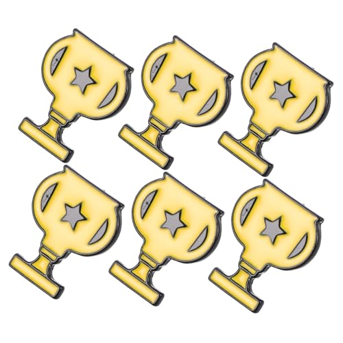 Gatuida 6 Stück Teiliges Trophy Broschen aus Langlebiger Zinklegierung Modische Anstecknadeln für Jacken Schals und Anzüge Vielseitige Kleidung Accessoires für Sportfans und von Gatuida