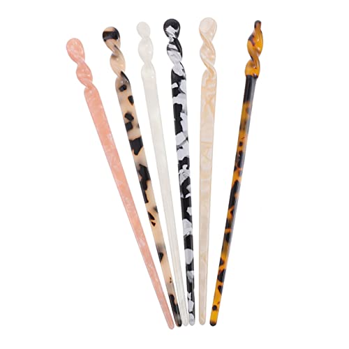 Gatuida 6 Stück Teiliges Vintage Haarnadelset für Damen Einfache und Haarstäbe Kreative Haaraccessoires Verschiedenen Farben für Langes und Mittellanges Haar von Gatuida