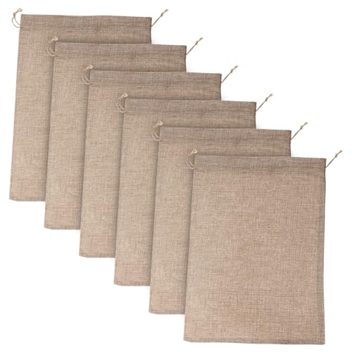 Gatuida 6 Stück Teiliges Wiederverwendbare Jutesäcke mit Kordelzug Reißfest und Lebensmittelecht für und Obstlagerung Einfach zu Reinigen Vielseitig Einsetzbar für Kartoffeln Getreide von Gatuida