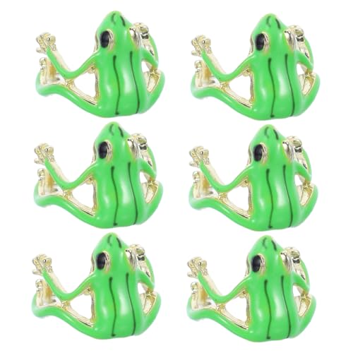 Gatuida 6 Stück Verstellbarer Froschring Teiliges Lustiger Grüner Tier Schmuck Damen Kreativer Schmuck mit Einzigartigem Froschmotiv Komfortable Passform für Alltag und Besondere Anlässe von Gatuida