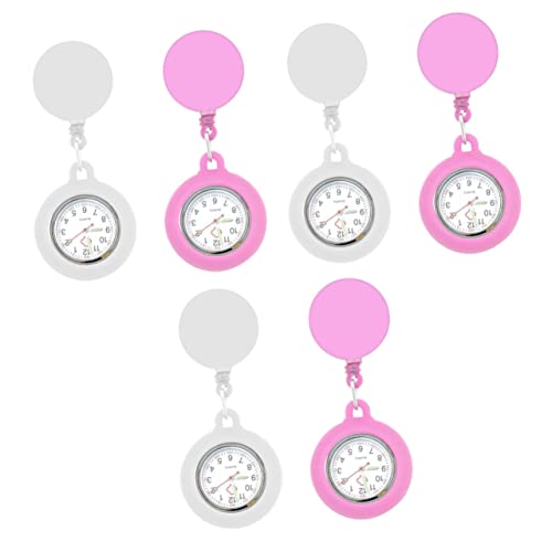 Gatuida 6stücke Praktische -Uhren Mit Clip-Design Einziehbar Und Tragbar Für Ärzte Und Pflegepersonal Mit Großem Ziffernblatt Für Bessere Lesbarkeit von Gatuida