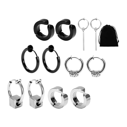 Gatuida 6Paare Mode Ohrknochenclips für Männer Clip Ohrringe nicht Piercende Ohrclips für Bar Club Partys Kreatives Design für Looks von Gatuida