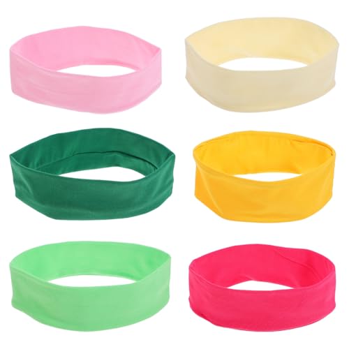 Gatuida 6stücke Elastische Sport-stirnbänder Für Damen Yoga-stirnbänder Schweißabsorbierend Dehnbar Haarbänder Für Laufen Fitnessstudio Fitness von Gatuida