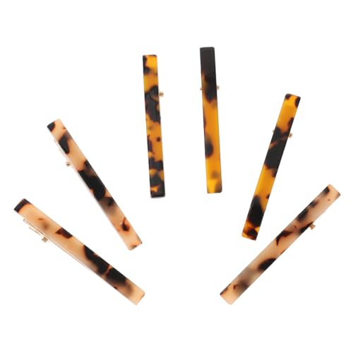 Gatuida 6Stücke Haarspangen Schildkrötenmuster Chic Duckbill Clips für Damen zum Fixieren von Locken für Haartypen und Anlässe von Gatuida